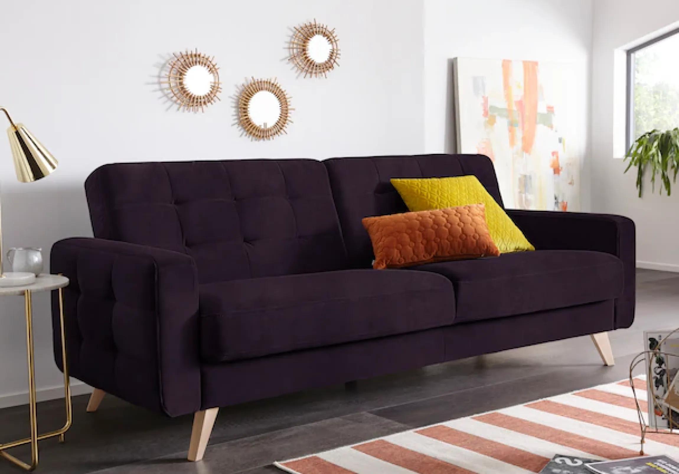 exxpo - sofa fashion 3-Sitzer »Nappa, kompakt, bequem, zeitloses Design, Breite 222cm, L-Form« tolle Detailverarbeitung