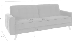 exxpo - sofa fashion 3-Sitzer »Nappa, kompakt, bequem, zeitloses Design, Breite 222cm, L-Form« tolle Detailverarbeitung
