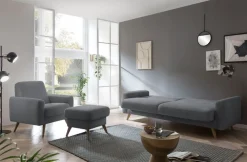 exxpo - sofa fashion 3-Sitzer »Samso, elegant und bequem, aktueller Cord Bezug, Kippcouch« hochwertige Verarbeitung, Schlafsofa inkl. Bettfunktion und Bettkasten