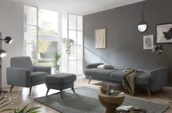 exxpo - sofa fashion 3-Sitzer »Samso, elegant und bequem, aktueller Cord Bezug, Kippcouch« hochwertige Verarbeitung, Schlafsofa inkl. Bettfunktion und Bettkasten