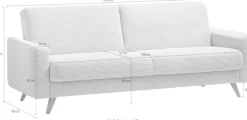 exxpo - sofa fashion 3-Sitzer »Samso, elegant und bequem, aktueller Cord Bezug, Kippcouch« hochwertige Verarbeitung, Schlafsofa inkl. Bettfunktion und Bettkasten