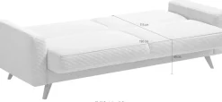 exxpo - sofa fashion 3-Sitzer »Samso, elegant und bequem, aktueller Cord Bezug, Kippcouch« hochwertige Verarbeitung, Schlafsofa inkl. Bettfunktion und Bettkasten