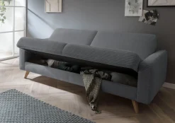 exxpo - sofa fashion 3-Sitzer »Samso, elegant und bequem, aktueller Cord Bezug, Kippcouch« hochwertige Verarbeitung, Schlafsofa inkl. Bettfunktion und Bettkasten