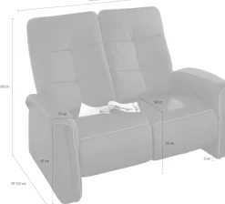 exxpo - sofa fashion 2-Sitzer »Tivoli, Kinosofa, bequem und komfortabel durch die Relaxfunktion« (2-sitzig), schmale Armlehnen, hohe Rückenlehne