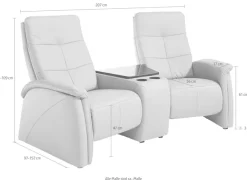 exxpo - sofa fashion 2-Sitzer »Tivoli, Kinosofa, bequem,« mit Relaxfunktion, integrierter Tischablage und Stauraumfach