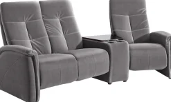 exxpo - sofa fashion 3-Sitzer »Tivoli, Kinosofa mit Tischablage & Stauraumfach, man. Relaxfunktion« mit Relaxfunktion
