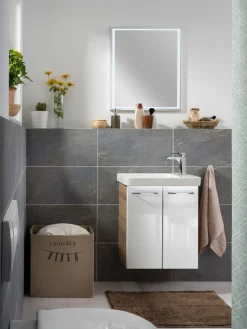 FACKELMANN Waschtisch »Mini-Gäste-WC-Set MILANO« 2-teilig,Badmöbel, Breite 55cm