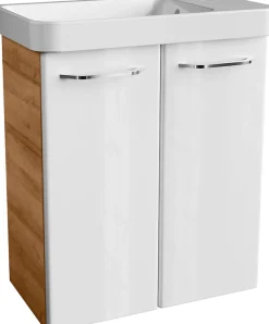 FACKELMANN Waschtisch »Mini-Gäste-WC-Set MILANO« 2-teilig,Badmöbel, Breite 55cm