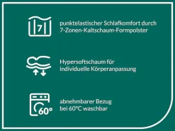 fan Taschenfederkernmatratze »Tulani, Matratze in 90x200 cm, 140x200 cm und weiteren Größen« 24 cm hoch 530 Federn 1 Stk. tlg. 530 Federn bei Gr. 100x200 cm - atmungsaktive Matratze