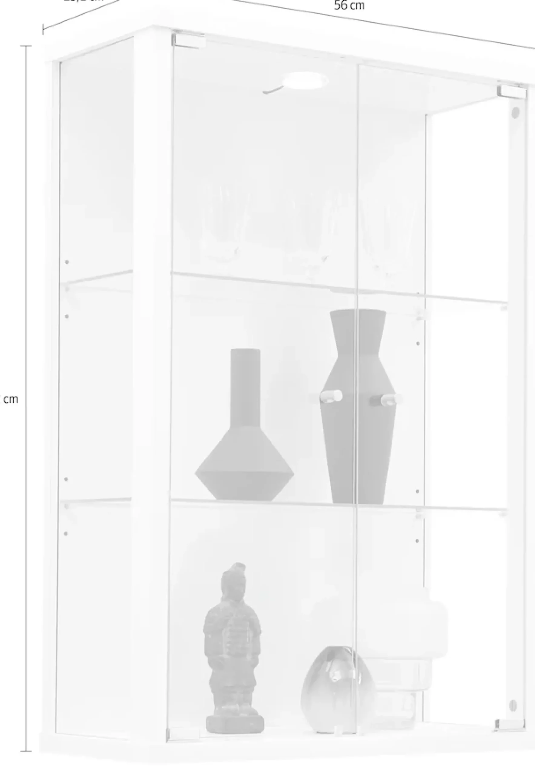 fif möbel Vitrine »OPTIMA« Hängevitrine/Glasvitrine 2x Glastür,perfekt für Sammler,Sammlervitrine