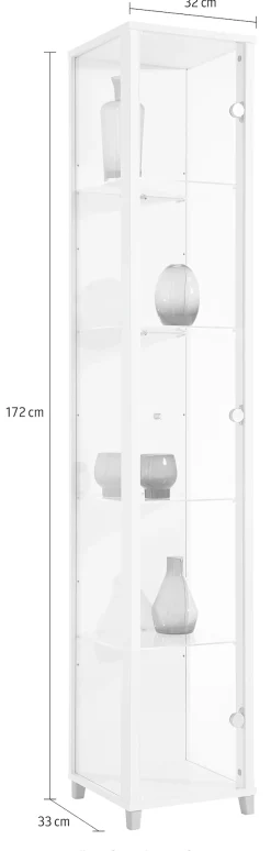 fif möbel Vitrine »OPTIMA« Standvitrine/Glasvitrine 1x Glastür,perfekt für Sammler,Sammlervitrine