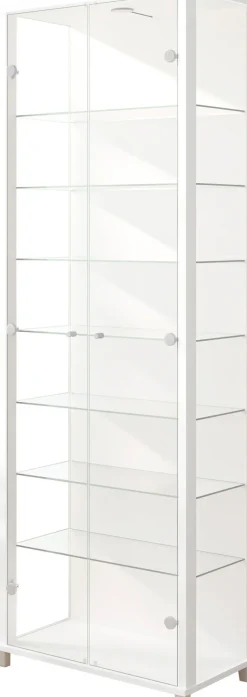 fif möbel Vitrine »Optima« Standvitrine, Glastüren, 7 Böden, LED, vielseitig, perfekt für Sammler