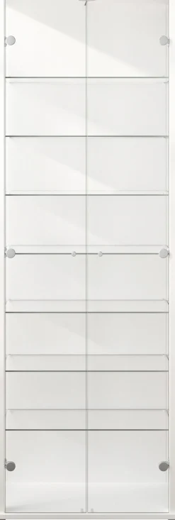 fif möbel Vitrine »Optima« Standvitrine, Glastüren, 7 Böden, LED, vielseitig, perfekt für Sammler