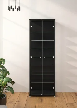 fif möbel Vitrine »Optima« Standvitrine, 2 Glastüren, 7 Böden, vielseitig, perfekt für Sammler