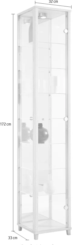 fif möbel Vitrine »OPTIMA« Standvitrine/Glasvitrine 1x Glastür,perfekt für Sammler,Sammlervitrine