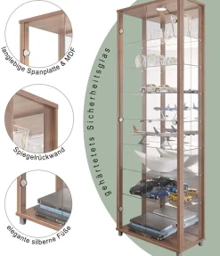 fif möbel Vitrine »OPTIMA« Standvitrine/Glasvitrine 2x Glastür,perfekt für Sammler,Sammlervitrine