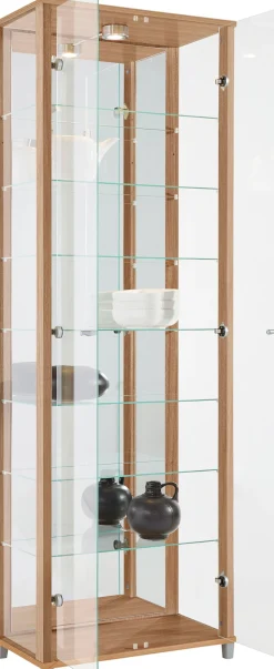 fif möbel Vitrine »OPTIMA« Standvitrine/Glasvitrine 2x Glastür,perfekt für Sammler,Sammlervitrine