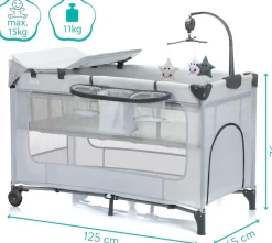 Fillikid Baby-Reisebett »Capri« mit 2 Rollen; Inkl. Transporttasche