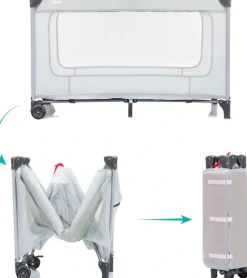 Fillikid Baby-Reisebett »Capri« mit 2 Rollen; Inkl. Transporttasche