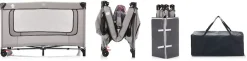 Fillikid Baby-Reisebett »Reisebett mit Komfortmatratze, hellgrau melange« inkl. Transporttasche