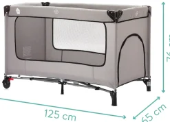 Fillikid Baby-Reisebett »Reisebett mit Komfortmatratze, hellgrau melange« inkl. Transporttasche