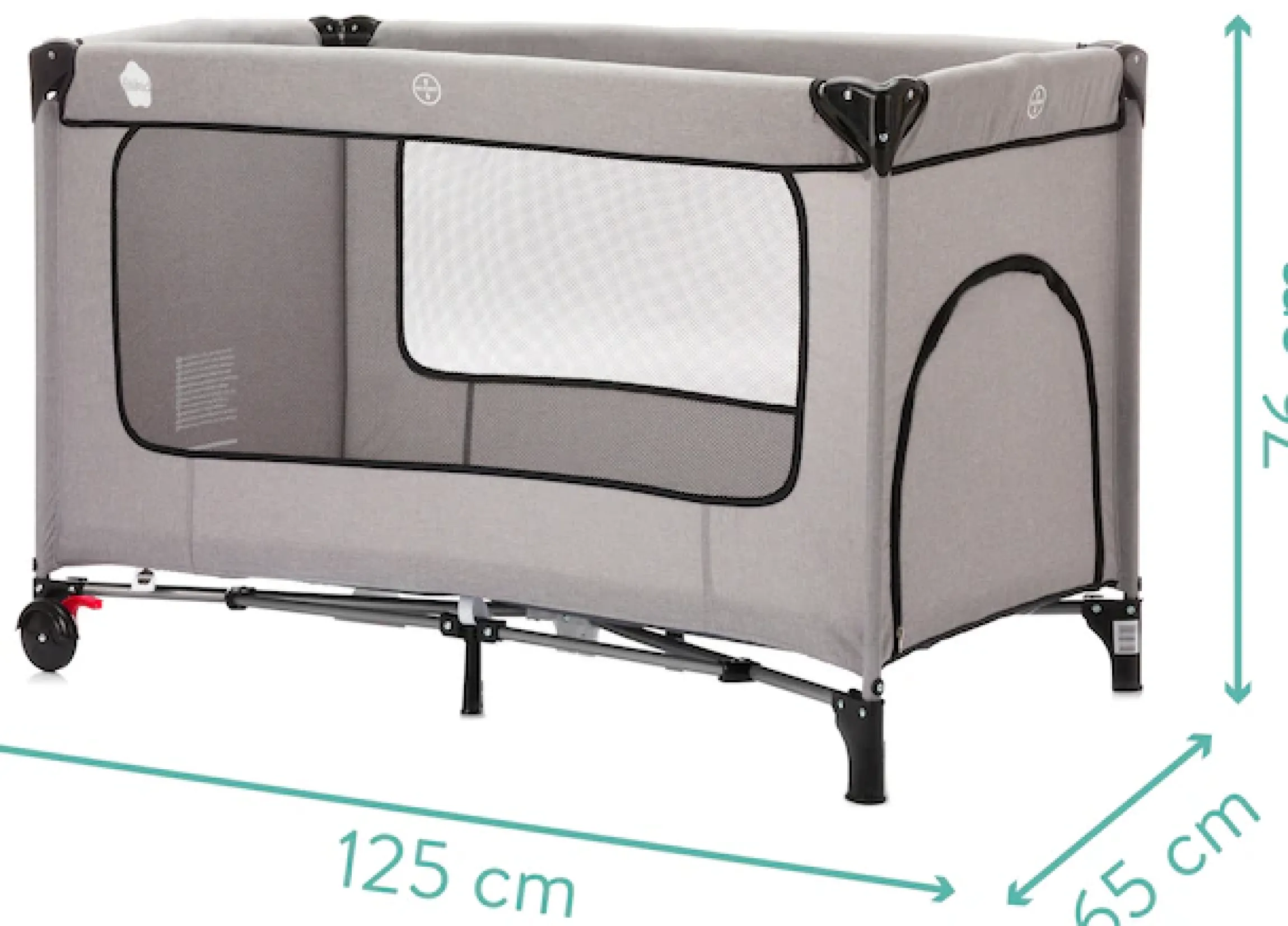 Fillikid Baby-Reisebett »Reisebett mit Komfortmatratze, hellgrau melange« inkl. Transporttasche