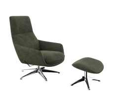 FLEXLUX Drehsessel »Marinella, Relaxsessel, Entspannung mit Premium-Komfort« Drehbar, Mit Liegefunktion, Robuster Aluminiumfuß, Brescia Stoff