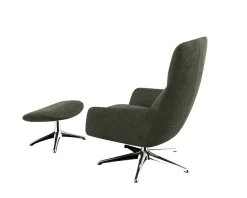 FLEXLUX Drehsessel »Marinella, Relaxsessel, Entspannung mit Premium-Komfort« Drehbar, Mit Liegefunktion, Robuster Aluminiumfuß, Brescia Stoff