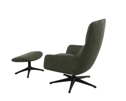 FLEXLUX Drehsessel »Marinella, Relaxsessel, Entspannung mit Premium-Komfort« Drehbar, Mit Liegefunktion, Robustes Schwarzer fuß, Brescia Stoff