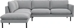 FLEXLUX Ecksofa »Bolzano Designsofa, bequem durch Kaltschaum im Sitz, L-Form« lose Sitz -& Rückenkissen, hohe Füße