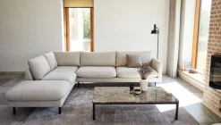 FLEXLUX Ecksofa »Bolzano Designsofa, bequem durch Kaltschaum im Sitz, L-Form« lose Sitz -& Rückenkissen, hohe Füße