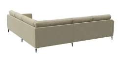 FLEXLUX Ecksofa »Fiore, gleichschenklig, super Sitzkomfort durch Kaltschaum im Sitz« breite Armlehnen, Füße Alu+schwarz