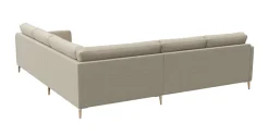 FLEXLUX Ecksofa »Fiore, gleichschenklig, bequem durch hochwertigem Sitzaufbau« schmale Armlehnen, Kaltschaum, Füße Alu+ Eiche