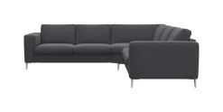 FLEXLUX Ecksofa »Fiore, gleichschenklig, super Sitzkomfort durch Kaltschaum im Sitz« breite Armlehnen, Füße Alu