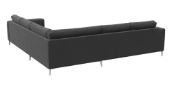 FLEXLUX Ecksofa »Fiore, gleichschenklig, super Sitzkomfort durch Kaltschaum im Sitz« breite Armlehnen, Füße Alu