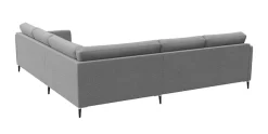 FLEXLUX Ecksofa »Fiore, L-Form, bequem und komfortabel durch hochwertigem Sitzaufbau« schmale Armlehnen, Kaltschaum, Füße Alu+schwarz