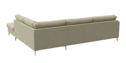 FLEXLUX Ecksofa »Fiore, L-Form, bequem und komfortabel durch hochwertigem Sitzaufbau« schmale Armlehnen, Kaltschaum, Füße Alu