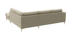 FLEXLUX Ecksofa »Fiore, L-Form« breite Armlehnen, Füße Alu/Eiche, B/T 241/225 cm, Kaltschaum im Sitz