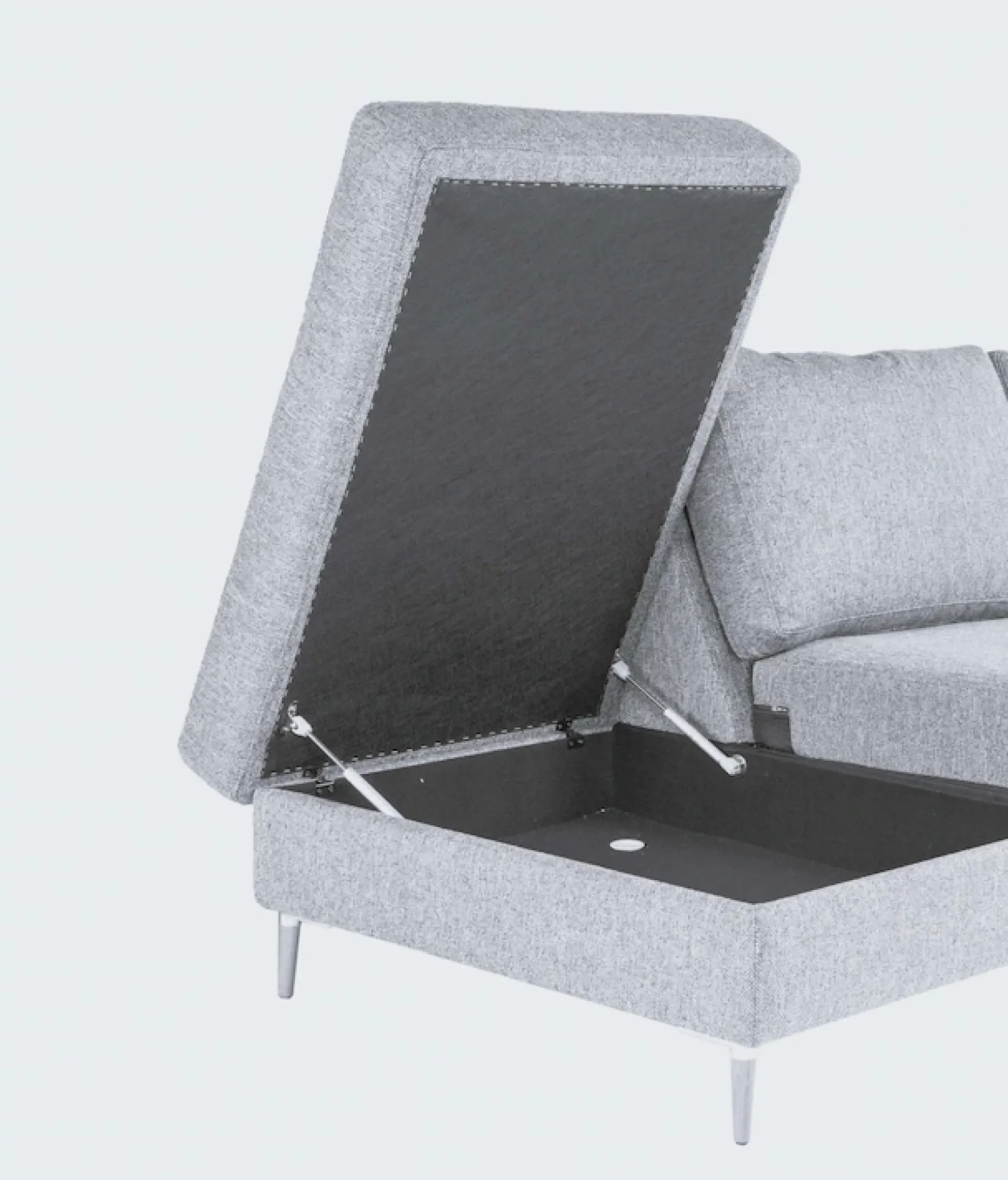 FLEXLUX Ecksofa »Fiore, L-Form« breite Armlehnen, Füße Alu/Eiche, B/T 241/225 cm, Kaltschaum im Sitz
