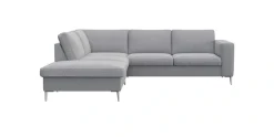 FLEXLUX Ecksofa »Fiore, L-Form« breite Armlehnen, Füße alufarben, B/T 241/225 cm, Kaltschaum im Sitz