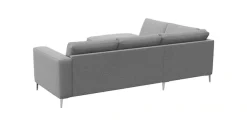FLEXLUX Ecksofa »Fiore, L-Form« breite Armlehnen, Füße alufarben, B/T 241/225 cm, Kaltschaum im Sitz