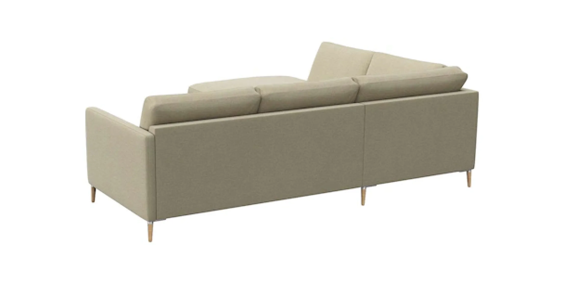 FLEXLUX Ecksofa »Fiore, L-Form, super bequem durch Kaltschaum im Sitz« schmale Armlehnen, Füße Alu/Eiche, B/T 234/225 cm
