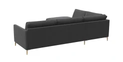 FLEXLUX Ecksofa »Fiore, L-Form« schmale Armlehnen, Kaltschaum, Füße Alu+ Eiche