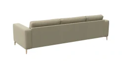 FLEXLUX Ecksofa »Fiore, Sitzaufbau mit hochwertigem Kaltschaum für mehr Sitzkomfort« breite Armlehnen, L-Form, Füße Alu+ Eiche