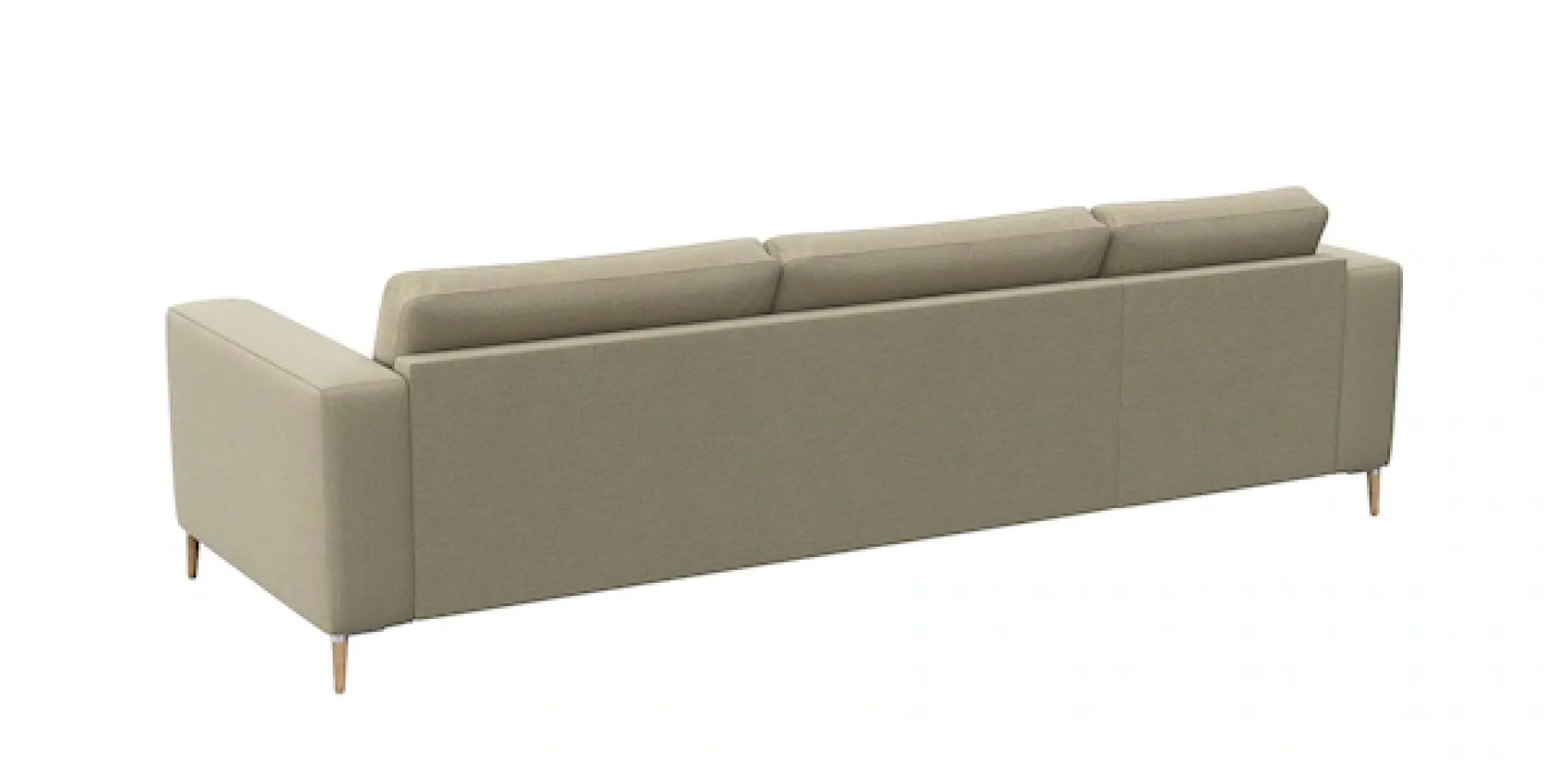 FLEXLUX Ecksofa »Fiore, Sitzaufbau mit hochwertigem Kaltschaum für mehr Sitzkomfort« breite Armlehnen, L-Form, Füße Alu+ Eiche