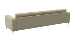 FLEXLUX Ecksofa »Fiore, super bequem durch hochwertigen Sitzaufbau mit Kaltschaum« breite Armlehnen, Füße Alu+ Eiche, L-Form
