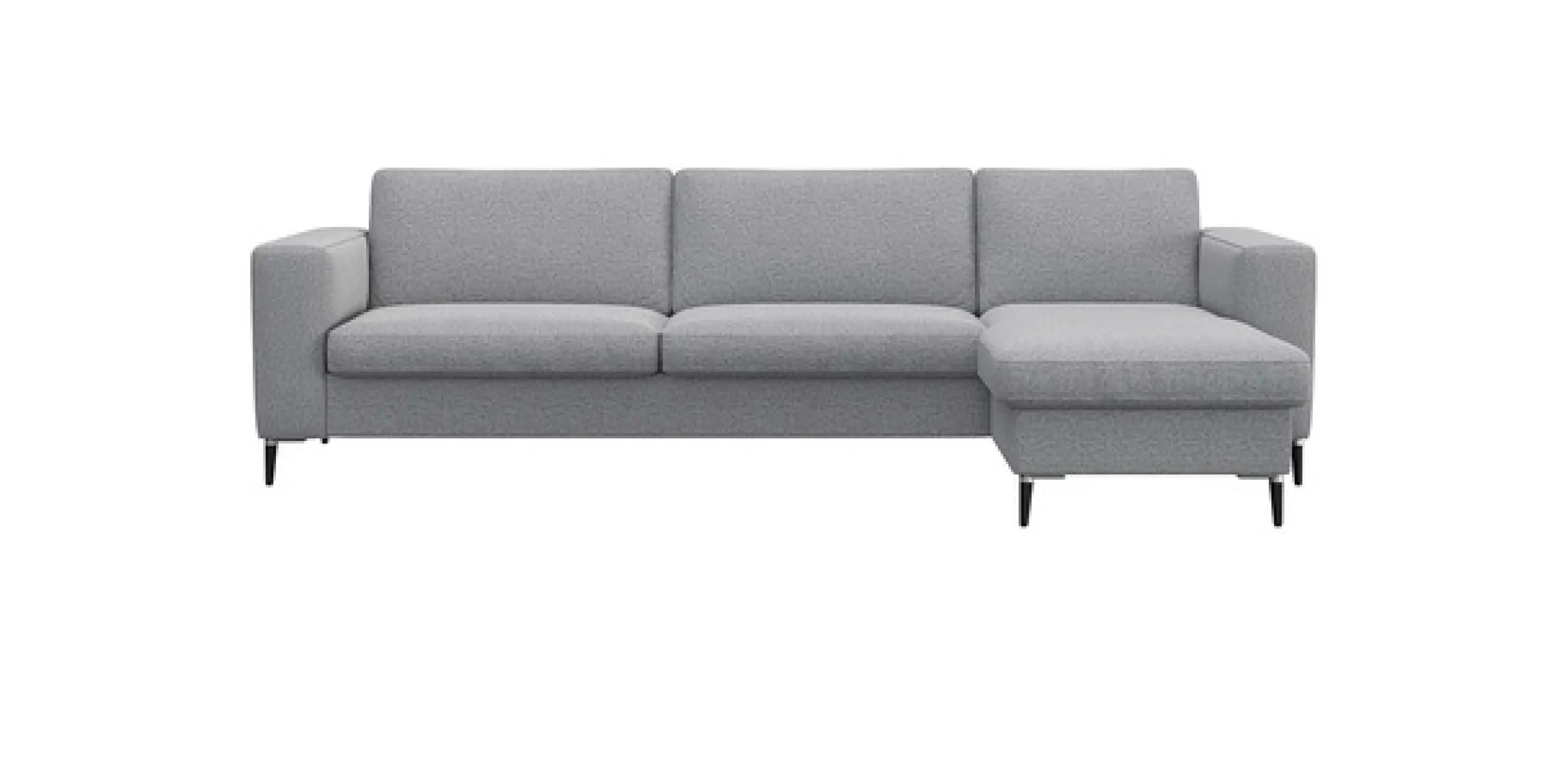 FLEXLUX Ecksofa »Fiore, superbequemer Sitzkomfort durch Kaltschaum im Sitz, L-Form« breite Armlehnen, Füße Alu+schwarz