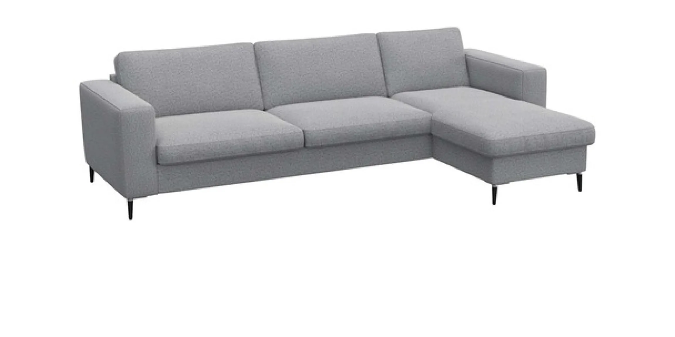 FLEXLUX Ecksofa »Fiore, superbequemer Sitzkomfort durch Kaltschaum im Sitz, L-Form« breite Armlehnen, Füße Alu+schwarz