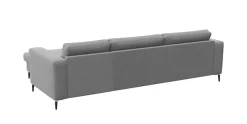 FLEXLUX Ecksofa »Fiore, superbequemer Sitzkomfort durch Kaltschaum im Sitz, L-Form« breite Armlehnen, Füße Alu+schwarz