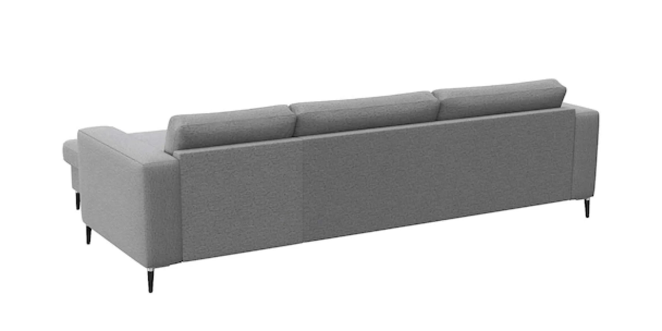 FLEXLUX Ecksofa »Fiore, superbequemer Sitzkomfort durch Kaltschaum im Sitz, L-Form« breite Armlehnen, Füße Alu+schwarz